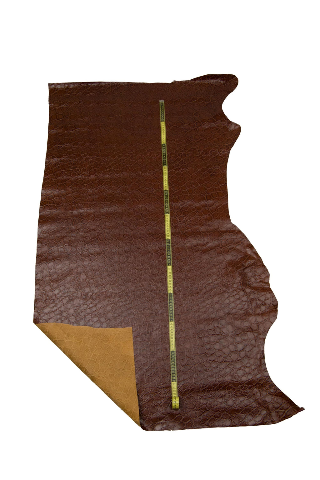 Cognac Brown CROC embossed leather hide B17984-ST La Garzarara