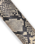 Beige Python skin leather, off white reptile printed goatskin, SNAKE pattern on soft semiglossy hide B18125-ST La Garzarara