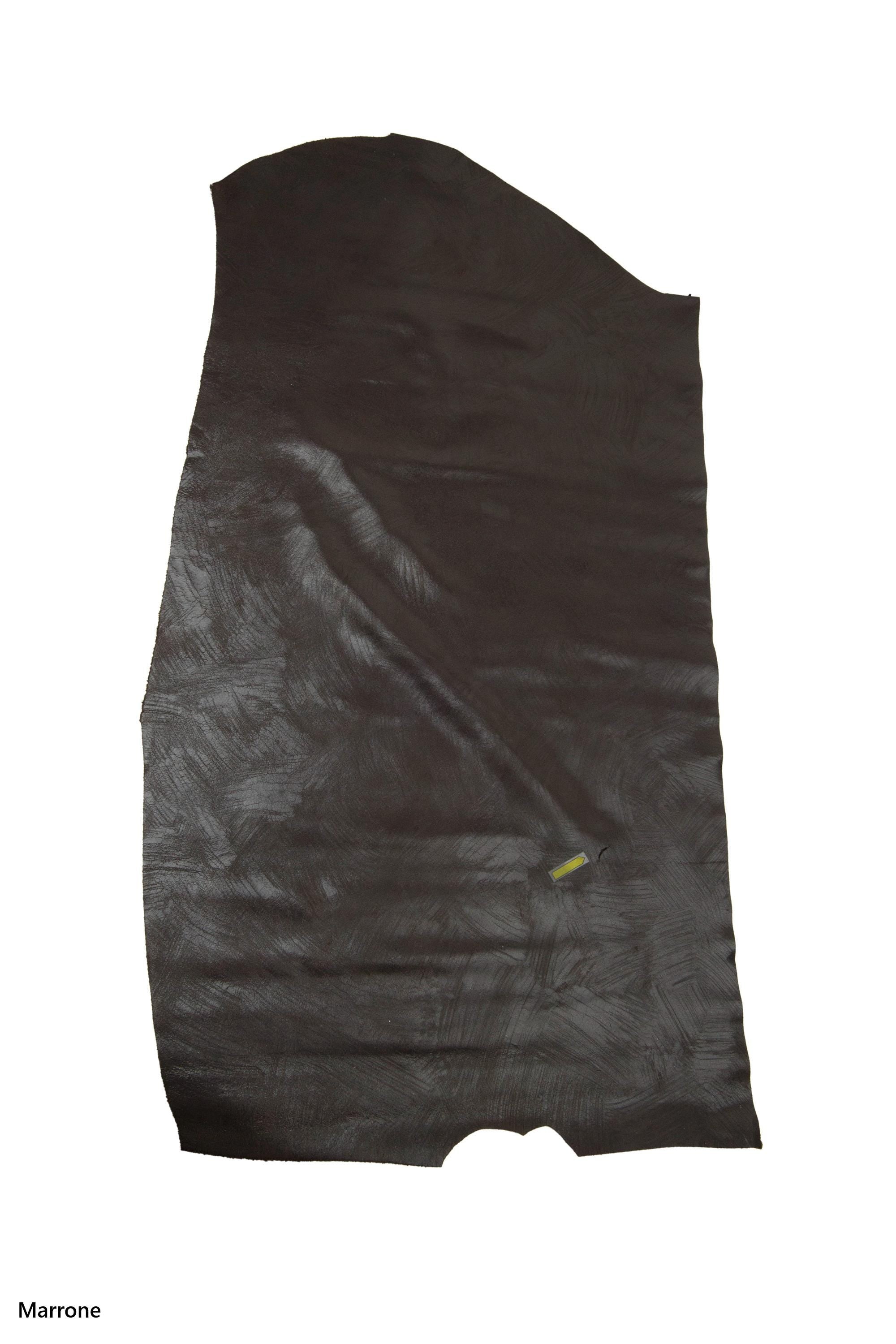 Worn effect leather hide,Burgundy, blue, brown CRACKLED leather, VINTAGE cowhide, distressed cow skin B18098-VT La Garzarara