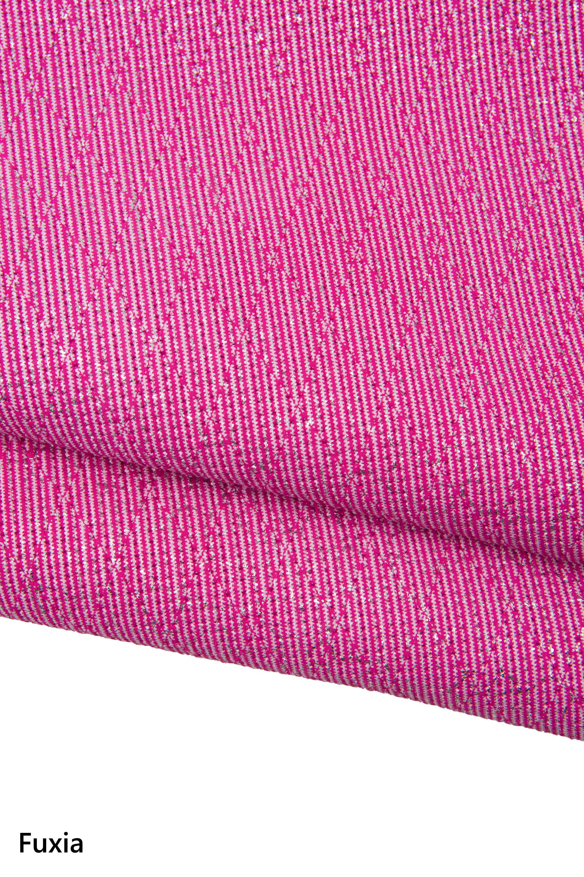 Woven Hemp Look Leather skin, Fabric Texture Designer Leather, colorful soft textured hides for crafts B18104-MT La Garzarara