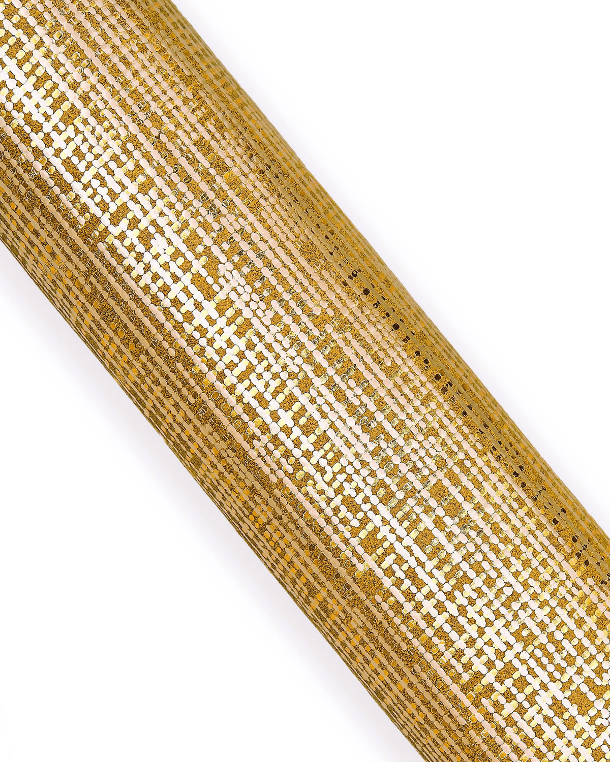 Gold Tweed Effect Leather Hide, Bouclé Texture Leather, Chanel Inspired Designer Leather B18068-MT La Garzarara
