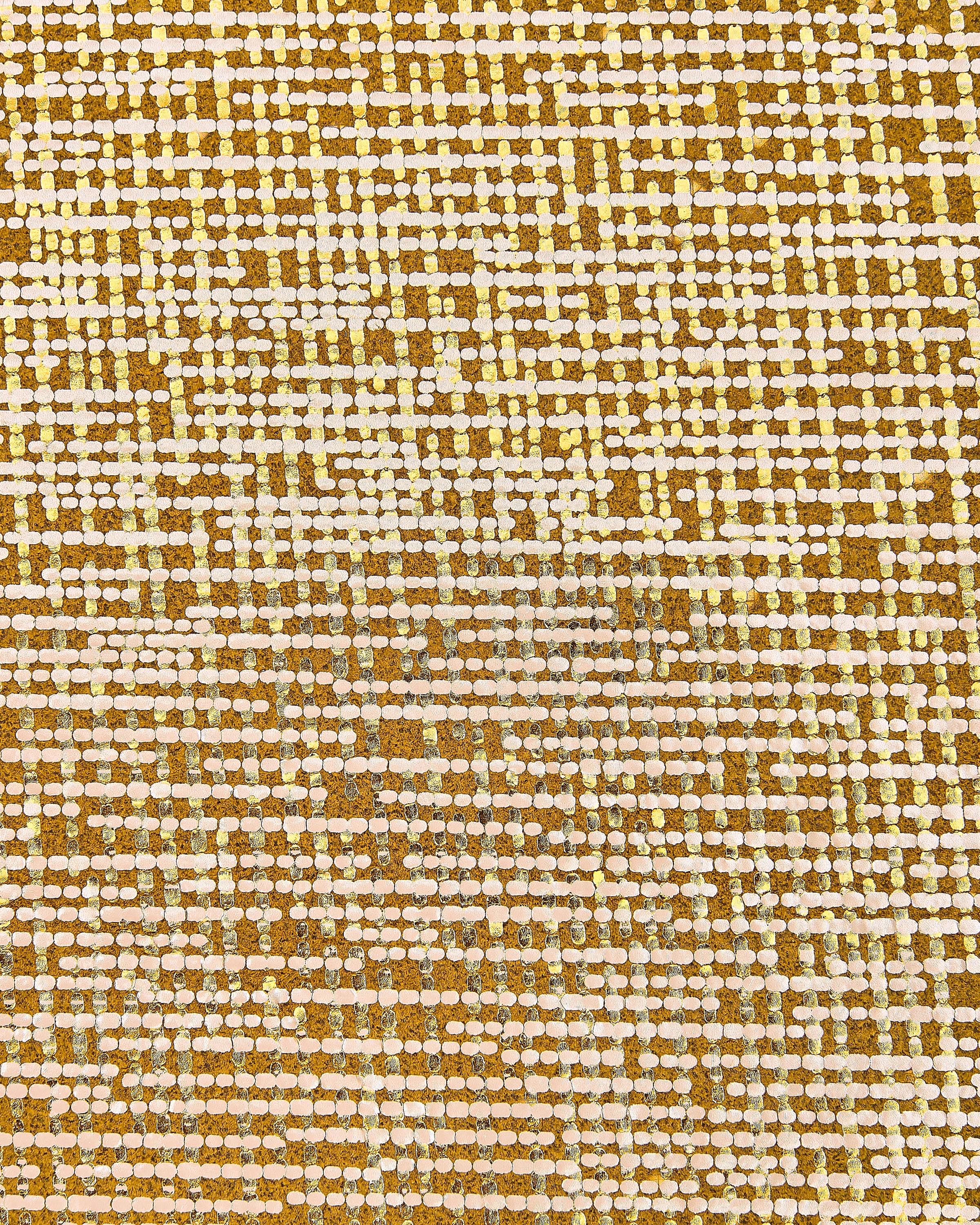 Gold Tweed Effect Leather Hide, Bouclé Texture Leather, Chanel Inspired Designer Leather B18068-MT La Garzarara