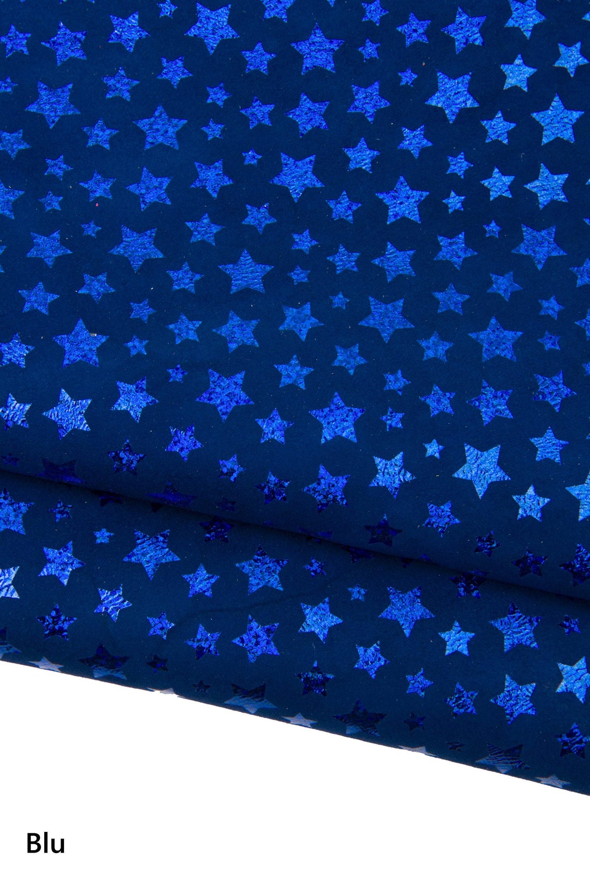 STAR printed leather skin, blue, orange, green, fuxia, yellow iridescent METALLIC suede goatskin B17803-MT(st) La Garzarara