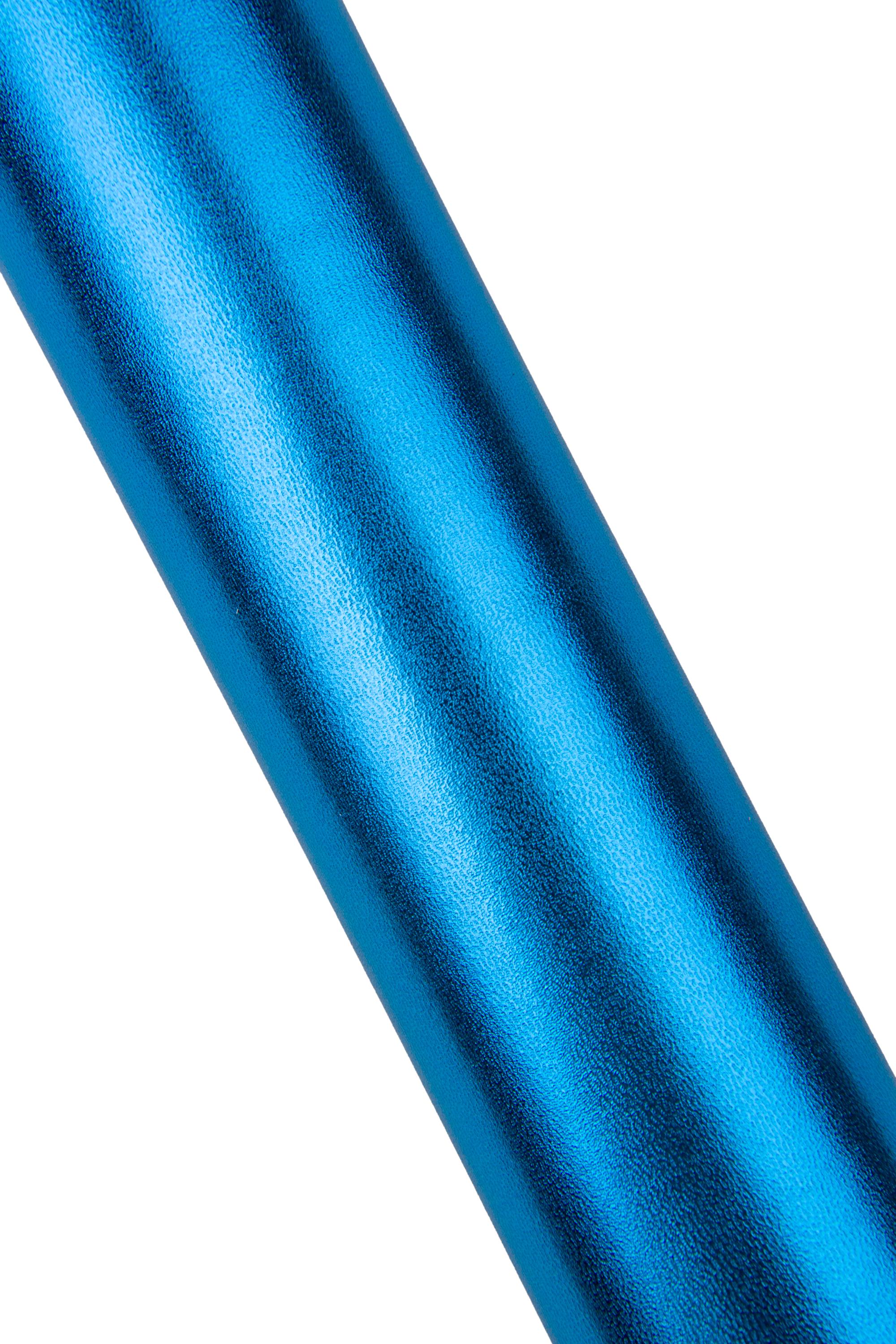 Electric BLUE leather skin, smooth METALLIC goatskin, glossy sparkle bright soft hide B18004-MT