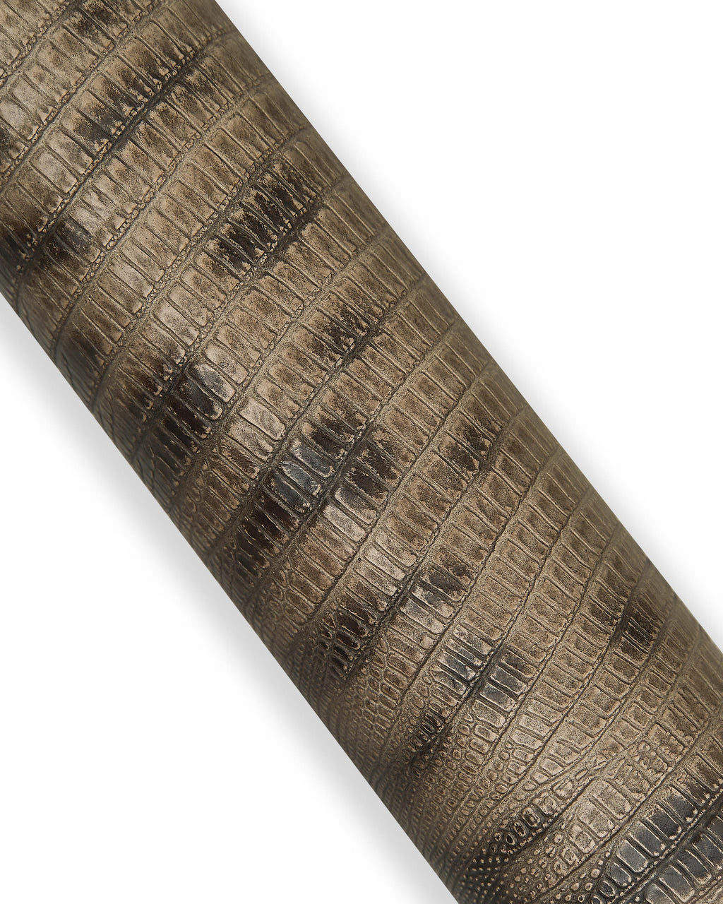 LIZARD printed leather hide, brown grey animal printed cowhide, reptile pattern on soft semi-glossy calfskin B18061-ST La Garzarara