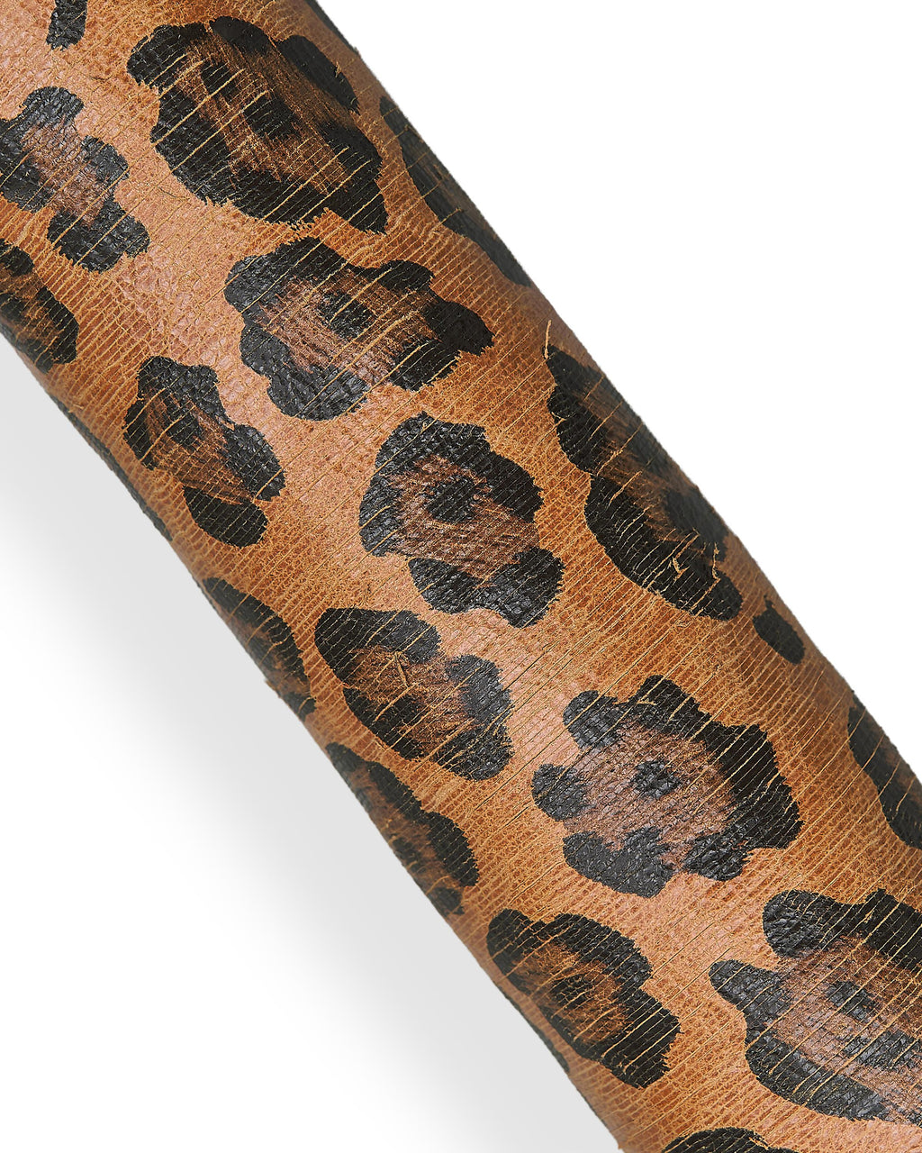 Tan and black LEOPARD textured leather skin, animal cheetah printed glossy goatskin, luxurious CARVED hide for hobbyists B18180-ST