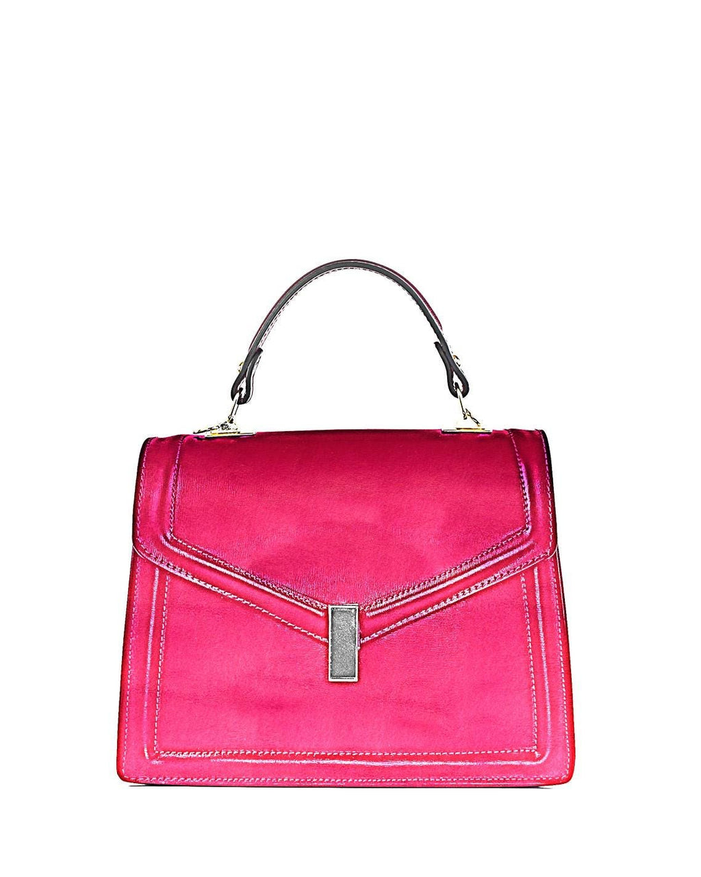 FUCHSIA metallic leather hide, magenta smooth cowhide, soft calfskin for diy projects, 1.2 - 1.3 mm B18537-MT La Garzarara