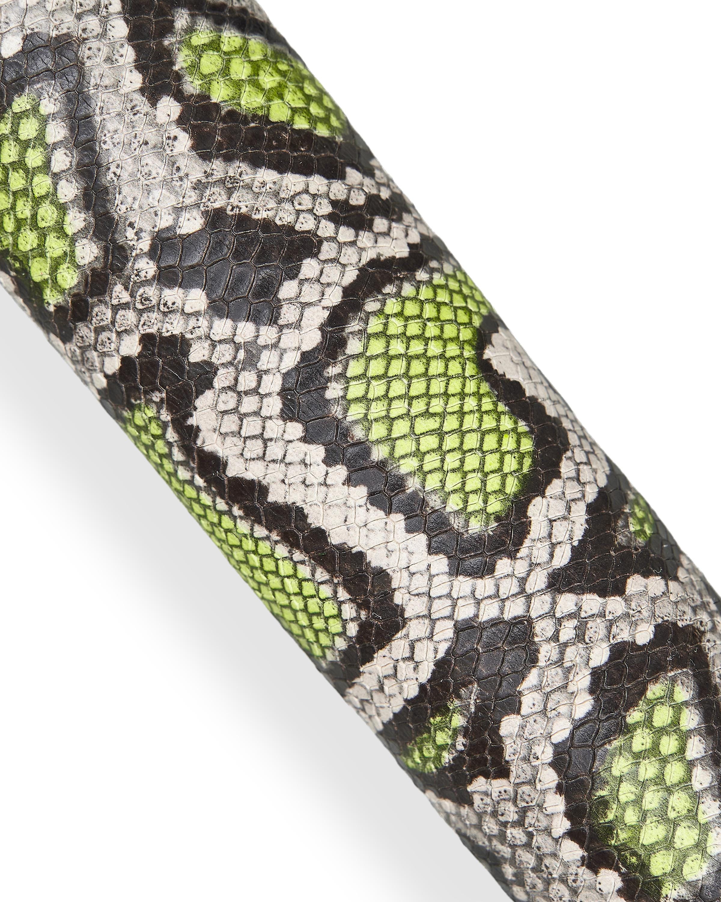 Black grey and NEON yellow, python printed leather hide, reptile SNAKE textured goatskin glossy soft hides for hobbyists B18200-ST