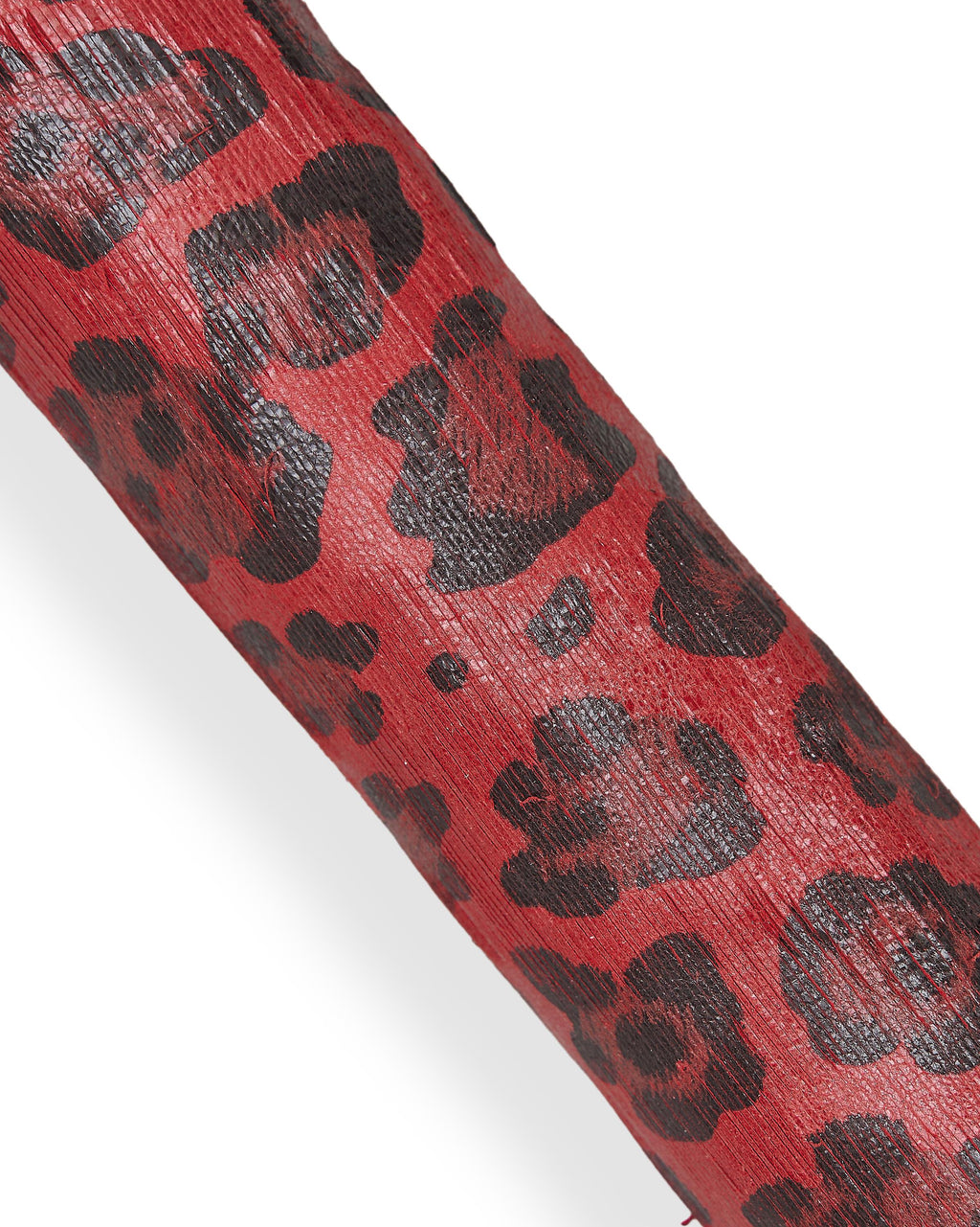 Red and black LEOPARD textured leather skin, animal cheetah printed glossy goatskin, luxurious CARVED hide for hobbyists B18177-ST