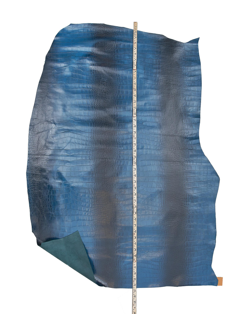 Soft Colorful Croc Embossed Italian Leather Hide, Colorful crocodile leather skin, supple Blue, Red & Yellow reptile B17960-ST LaGarzarara