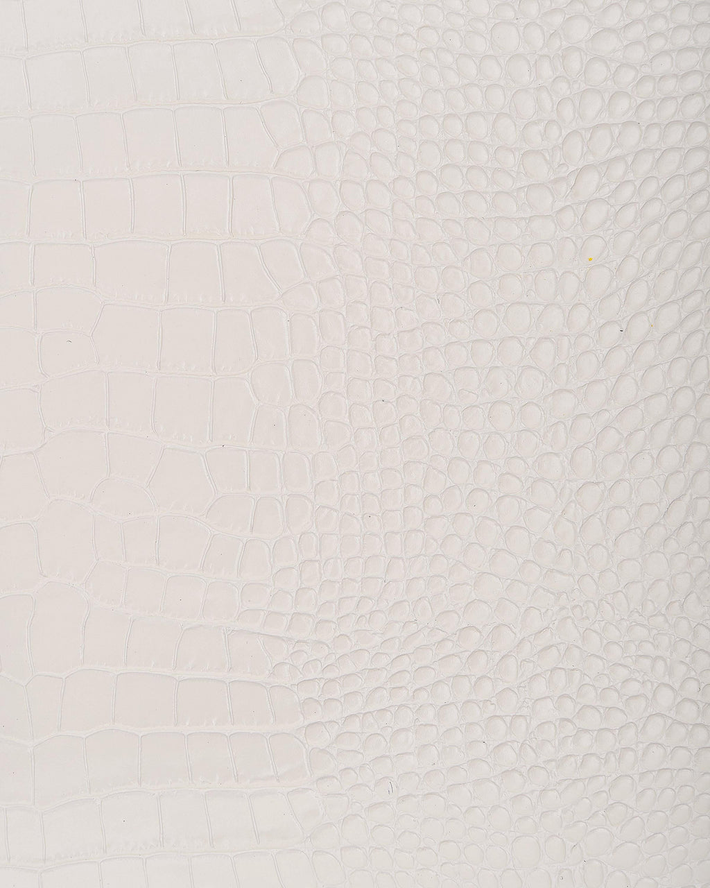 White embossed CROCODILE cow leather hide, glossy alligator print leather skin semi rigid for structured bags B18136-ST La Garzarara
