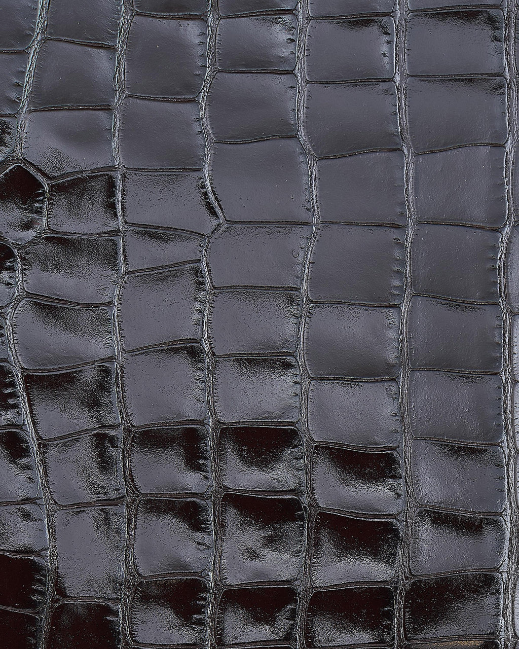 Dark brown CROCODILE embossed cowhide, GLOSSY soft leather hide, luxurious printed calfskin for crafting B18170-ST La Garzarara