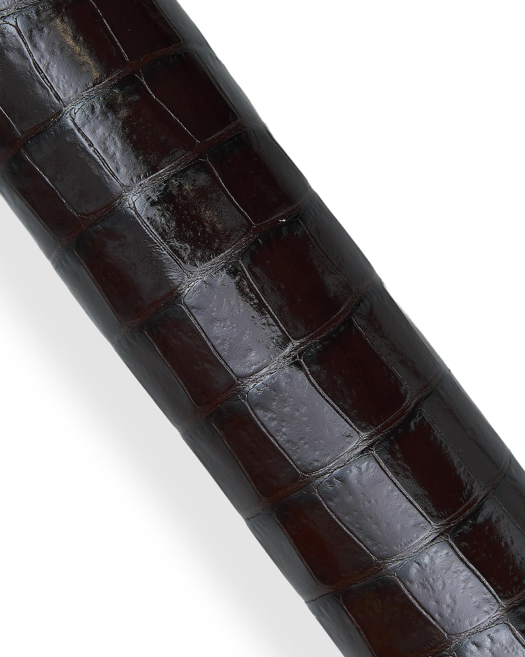 Dark brown CROCODILE embossed cowhide, GLOSSY soft leather hide, luxurious printed calfskin for crafting B18170-ST La Garzarara