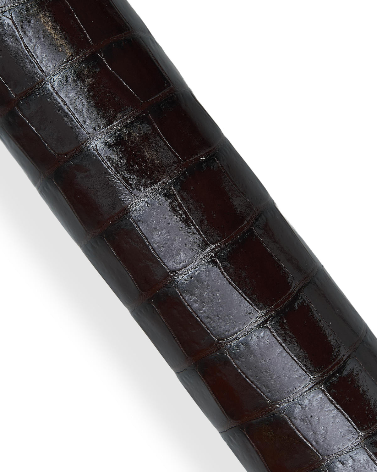Dark brown CROCODILE embossed cowhide, GLOSSY soft leather hide, luxurious printed calfskin for crafting B18170-ST La Garzarara