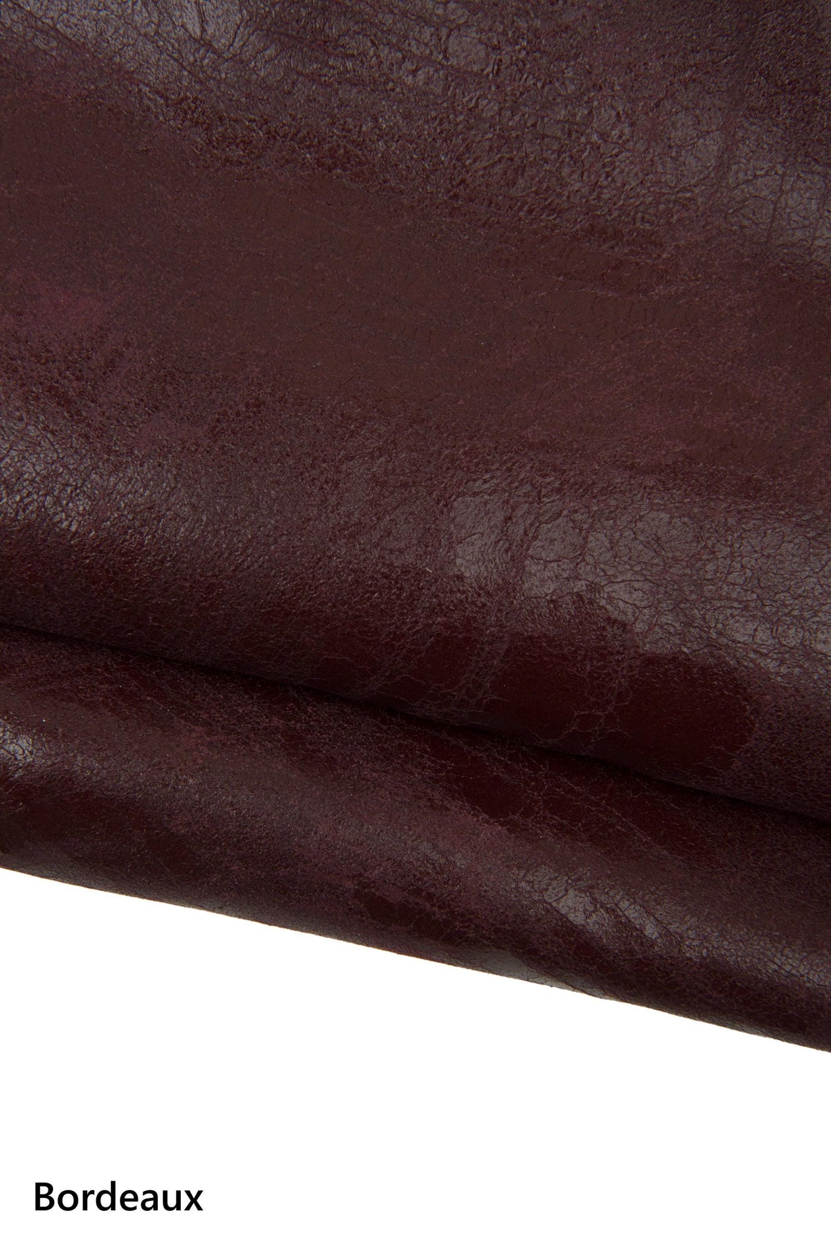 Worn effect leather hide,Burgundy, blue, brown CRACKLED leather, VINTAGE cowhide, distressed cow skin B18098-VT La Garzarara