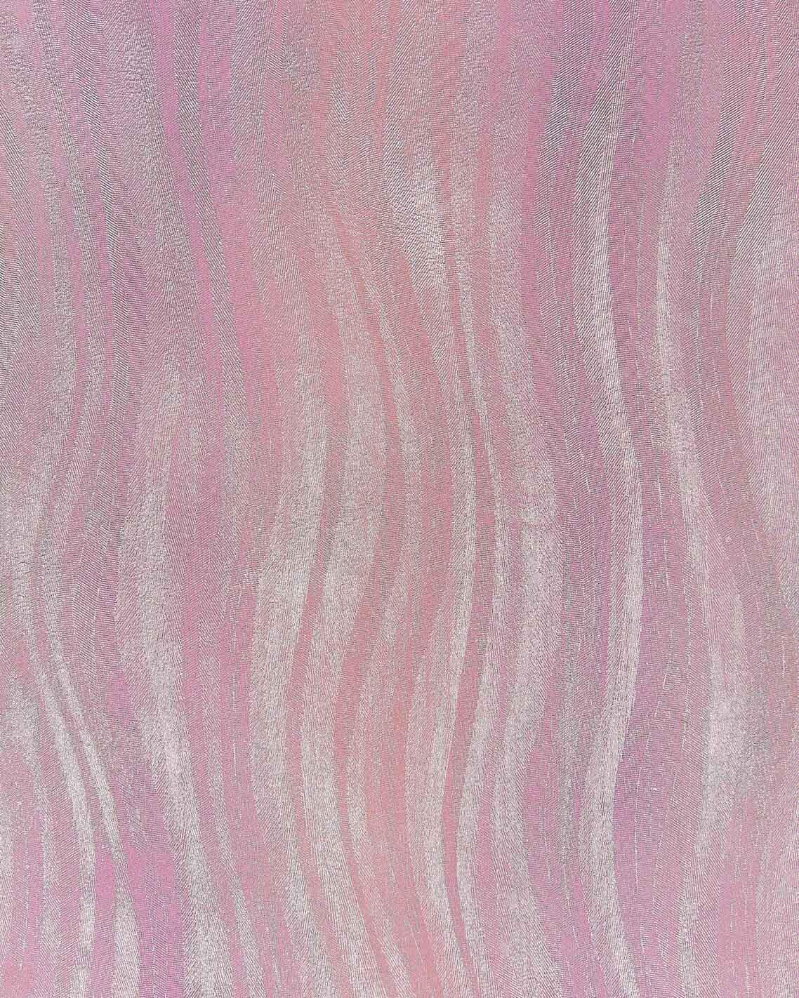 Pink - silver leather hide, METALLIC wave printed cowhide, SOFT calfskin for hobbyists B18055-MT(st) La Garzarara