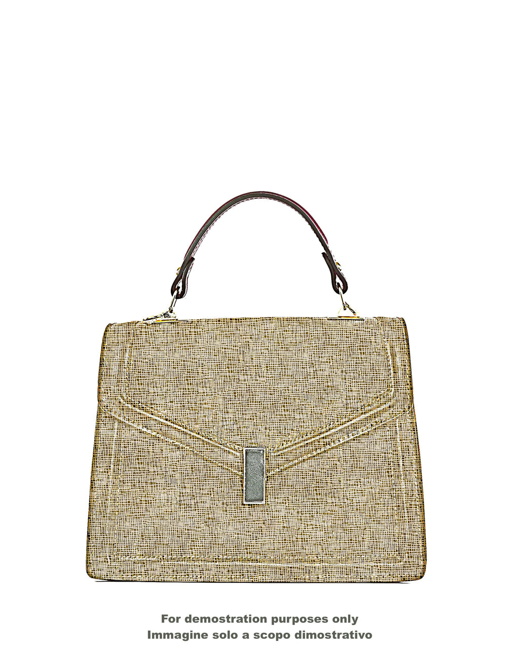 Gold Tweed Effect Leather Hide, Bouclé Texture Leather, Chanel Inspired Designer Leather B18068-MT La Garzarara