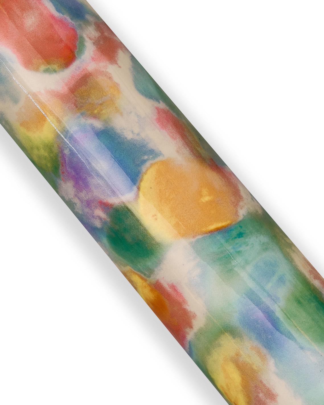 Painterly Leather | Color Splash Printed Leather | watercolor Italian Leather B18045-ST La Garzarara
