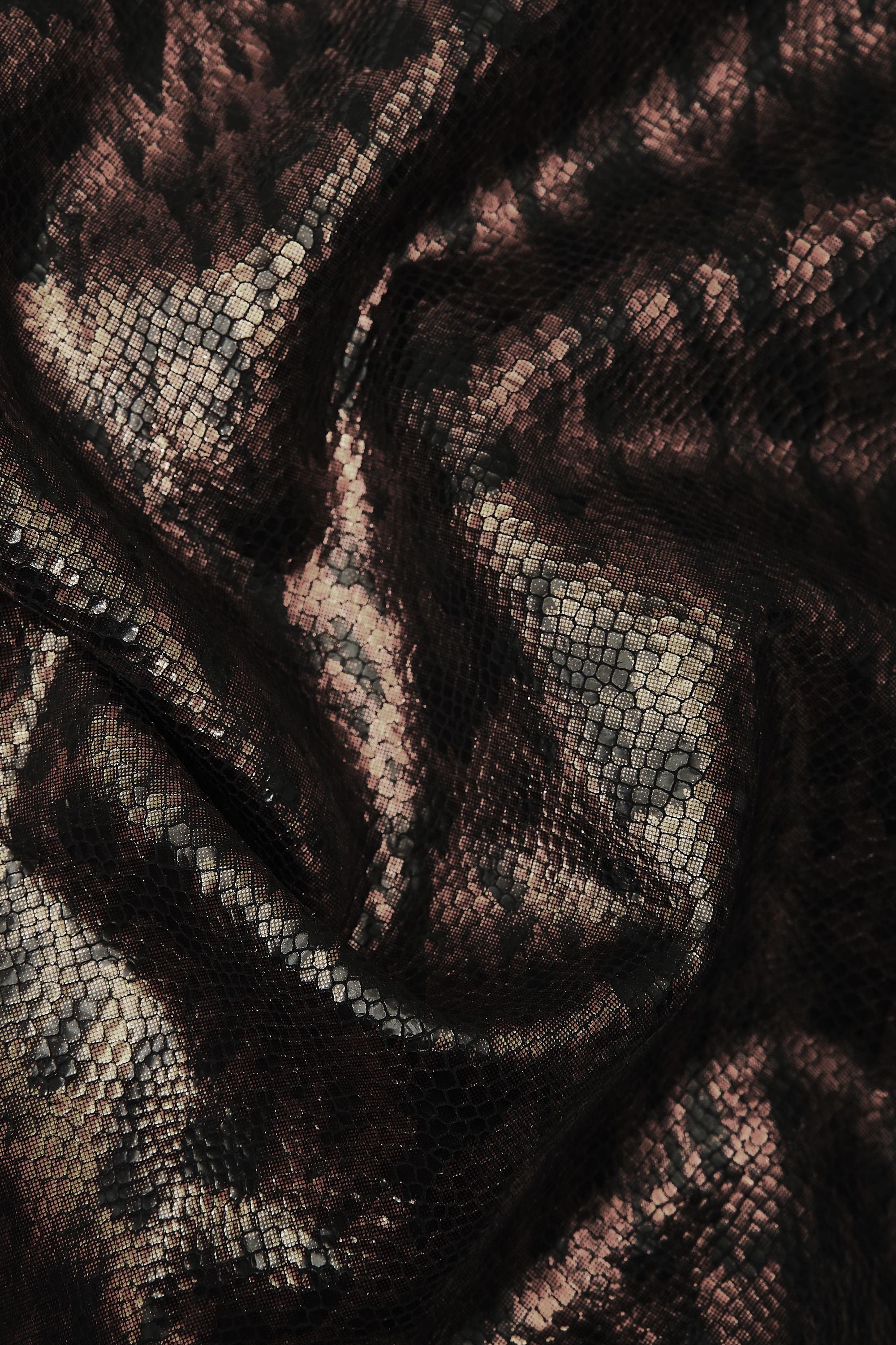 Python printed leather hide multicolor orange green burgundy brown blue, reptile textured goat skin B16561-MT(st) La Garzarara