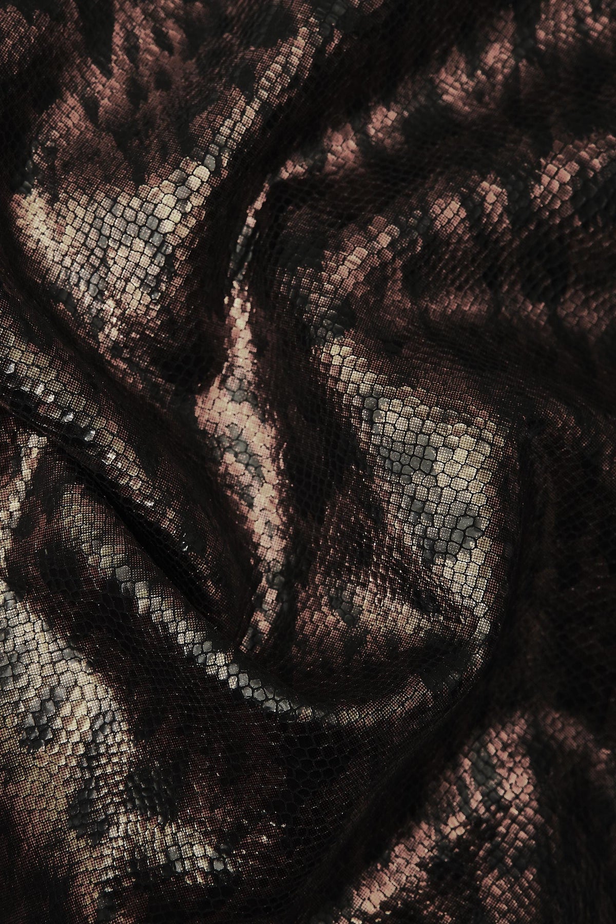 Python printed leather hide multicolor orange green burgundy brown blue, reptile textured goat skin B16561-MT(st) La Garzarara