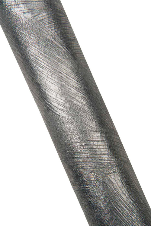 Aged Steelmetal leather hide, CRACKLED METALLIC cowhide, dark grey sporty soft calfskin 1.3 - 1.4 mm B18102-MT(st) La Garzarara