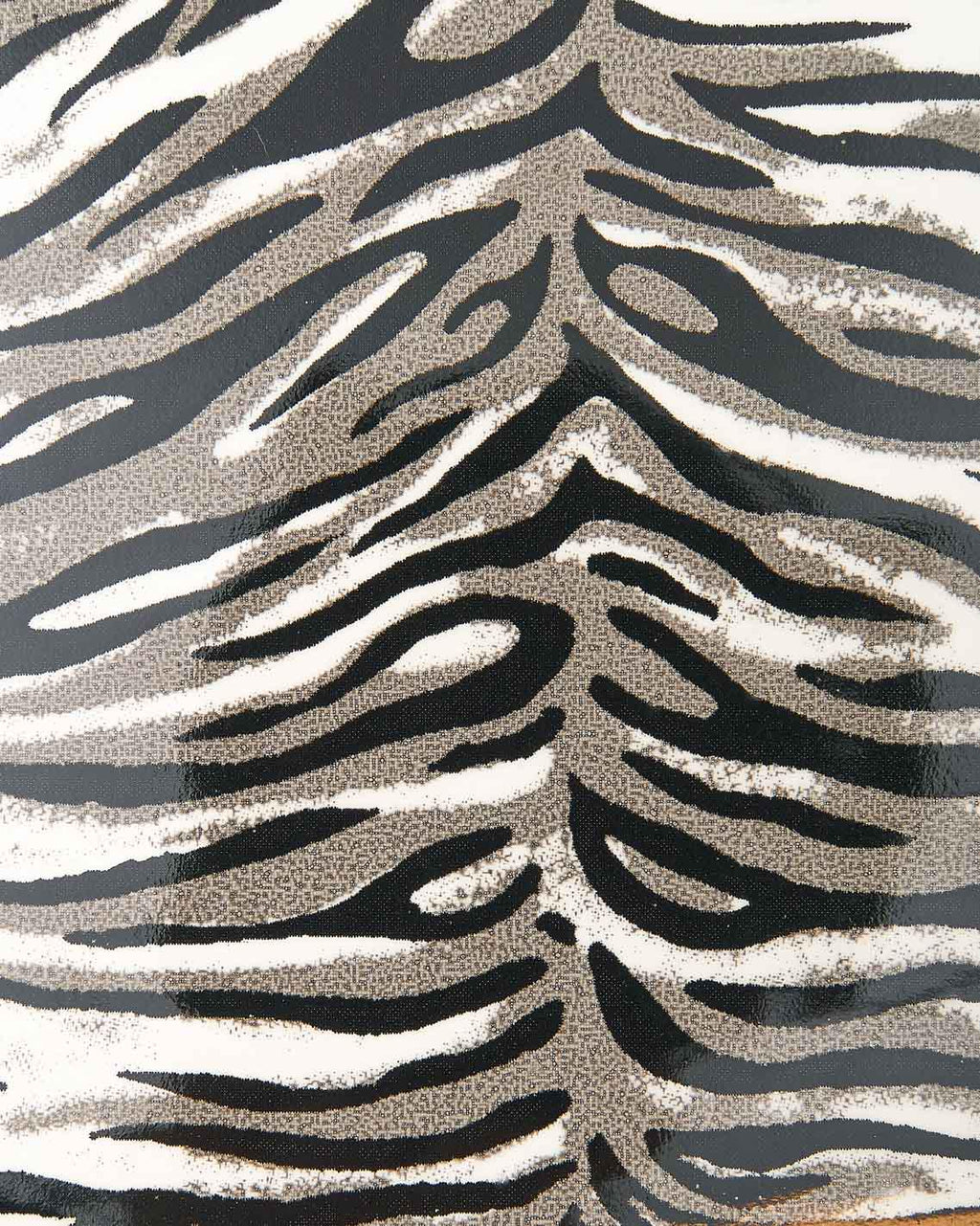 ZEBRA printed PATENT leather hide, black - white - grey animal texture on glossy calfskin, cowhide for diy projects B17955-ST La Garzarara