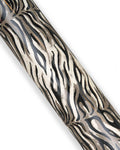 ZEBRA printed PATENT leather hide, black - white - grey animal texture on glossy calfskin, cowhide for diy projects B17955-ST La Garzarara
