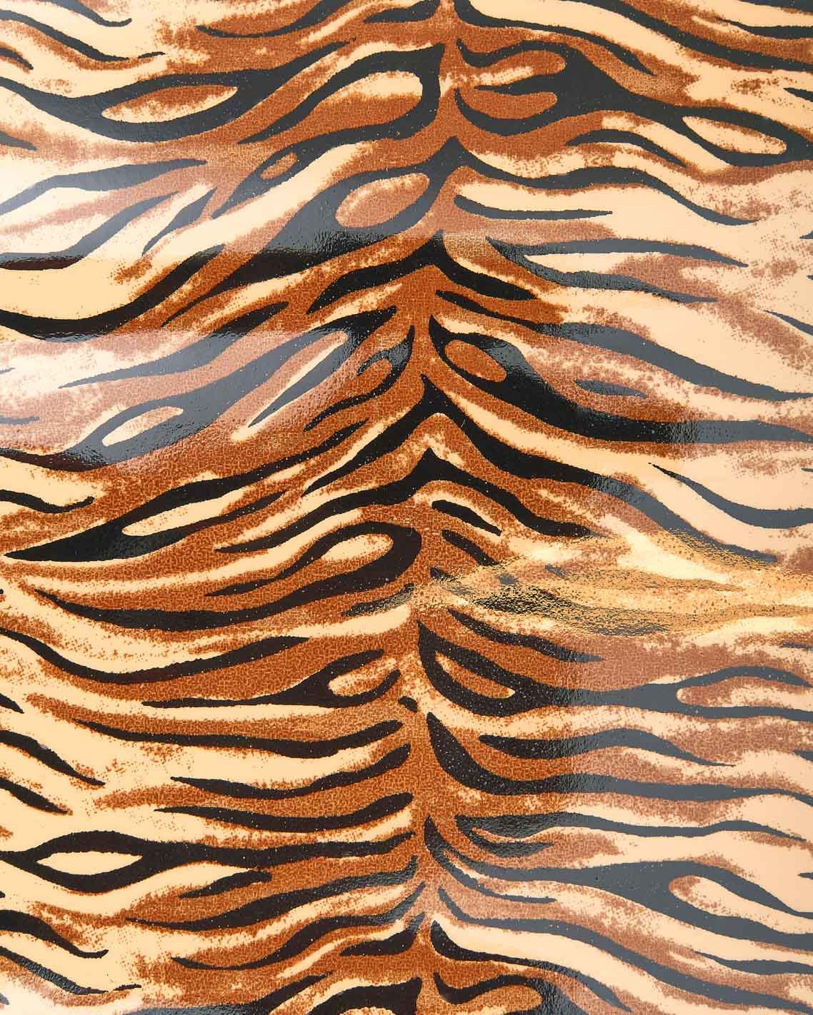 Zebra PATENT cowhide leather hide black brown beige, glossy animal print calfskin 1.1-1.3 mm for bags shoesB17956-ST La Garzarara