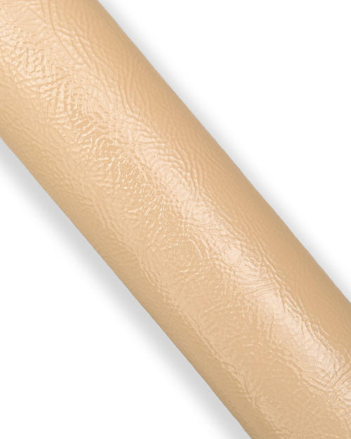 Beige PATENT leather hide, wrinkled NAPLACK cowhide, glossy soft calfskin, 1.1 - 1.2 mm B18092-TU La Garzarara