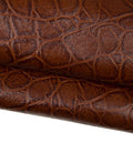 Cognac Brown CROC embossed leather hide B17984-ST La Garzarara