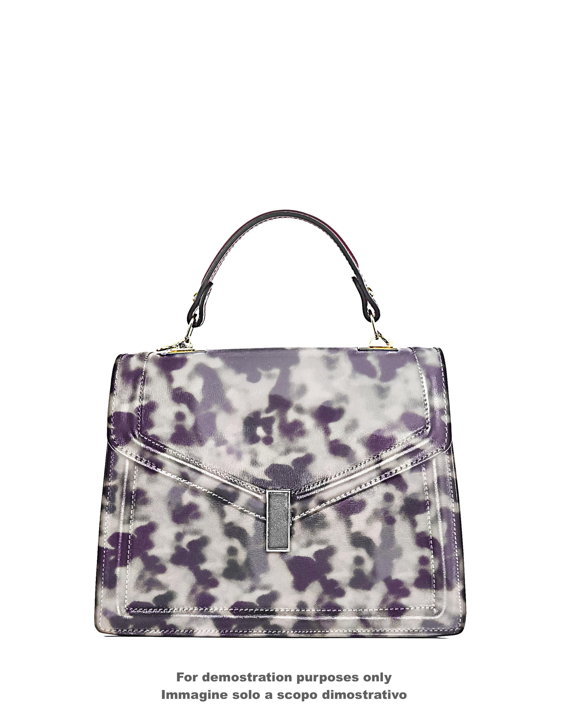 MARBLE printed PATENT cowhide, black white, beige brown textured patent calfskin, glossy leather hide for hobbyists b18071-st