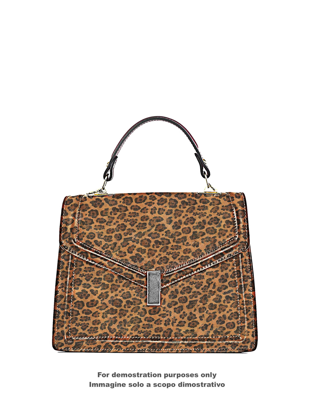 Tan and black LEOPARD textured leather skin, animal cheetah printed glossy goatskin, luxurious CARVED hide for hobbyists B18180-ST