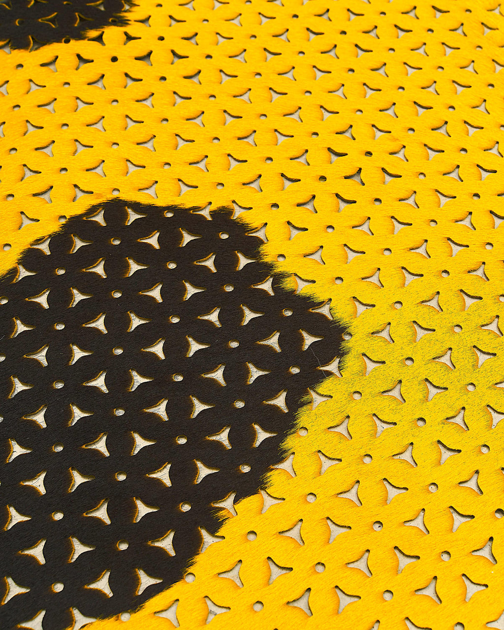 Laser Cut Pony Hair Leather Hide, Cow Print Hair-on Skin for Bags, perforated ponyskin B17268-CV La Garzarara