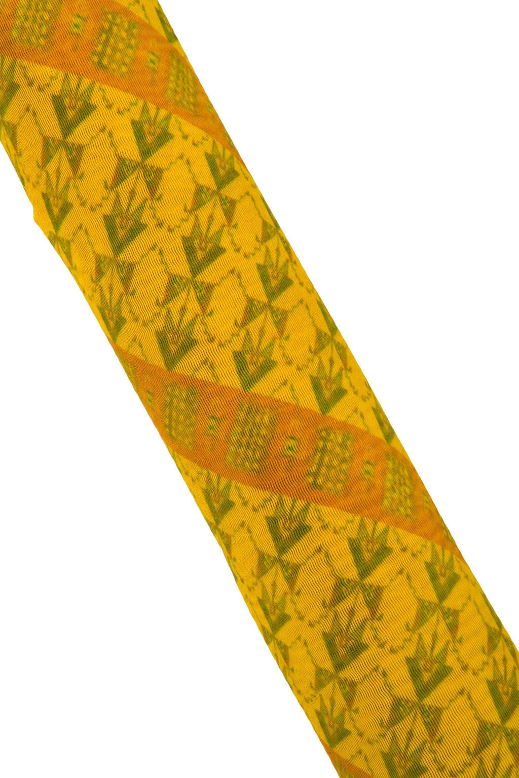 Yellow leather hide, mustard yellow, printed skin ethnic graphic pattern green, colorful geometric leather for bags B18058ST La Garzarara
