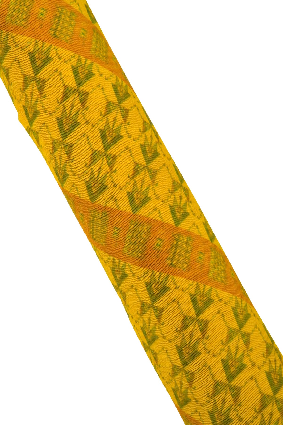 Yellow leather hide, mustard yellow, printed skin ethnic graphic pattern green, colorful geometric leather for bags B18058ST La Garzarara
