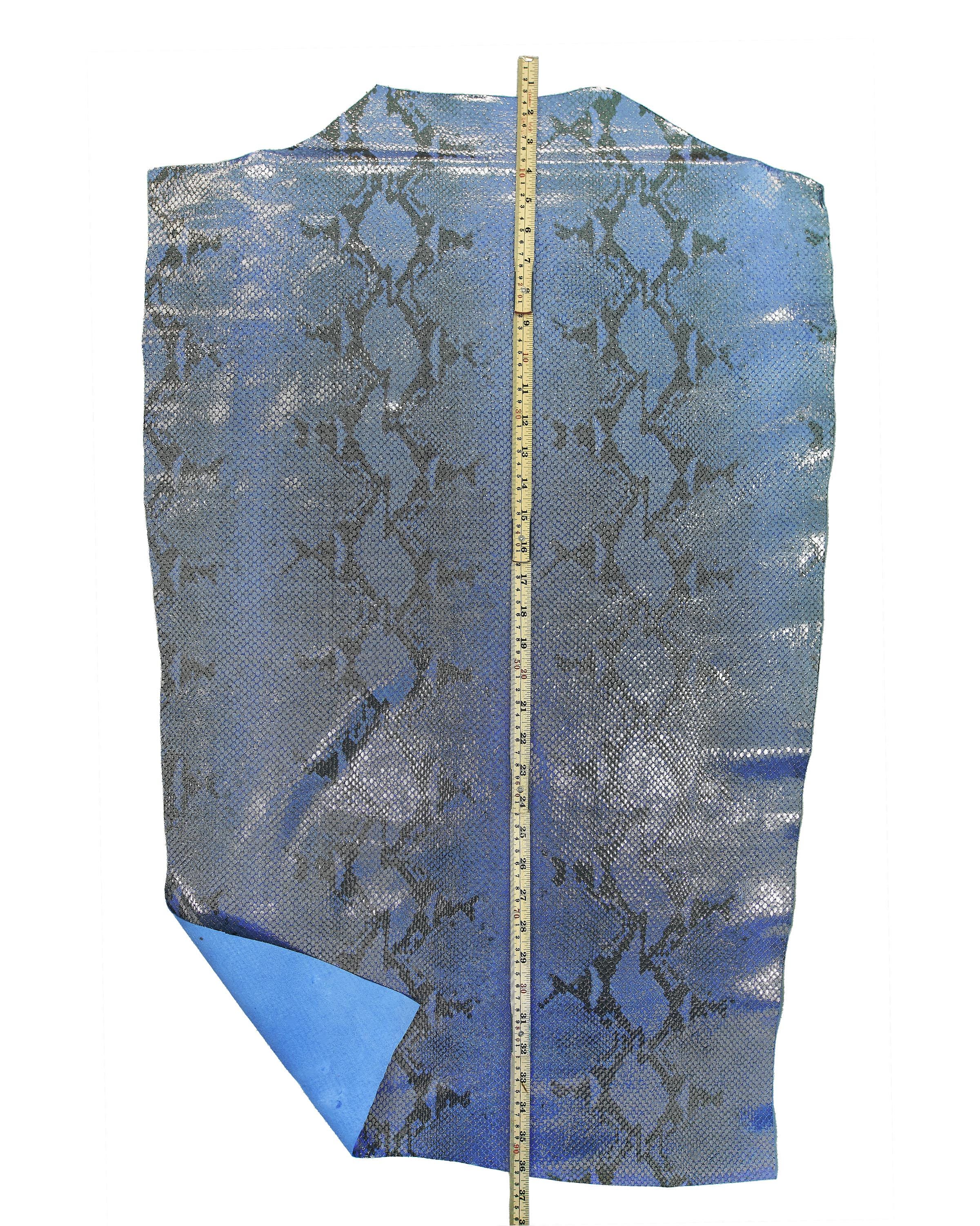 Shimmer Snake Leather hides, Metallic reptile skins, Soft snakeskin Leather for Handbags B17966-MT La Garzarara