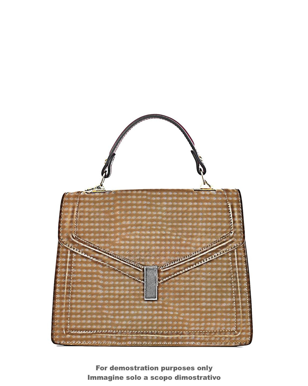 Perforated Hair-on Leather, Genuine Italian ponyskin Leather Hide, Tan Laser Leather for Luxury Accessories B18114-CV La Garzarara