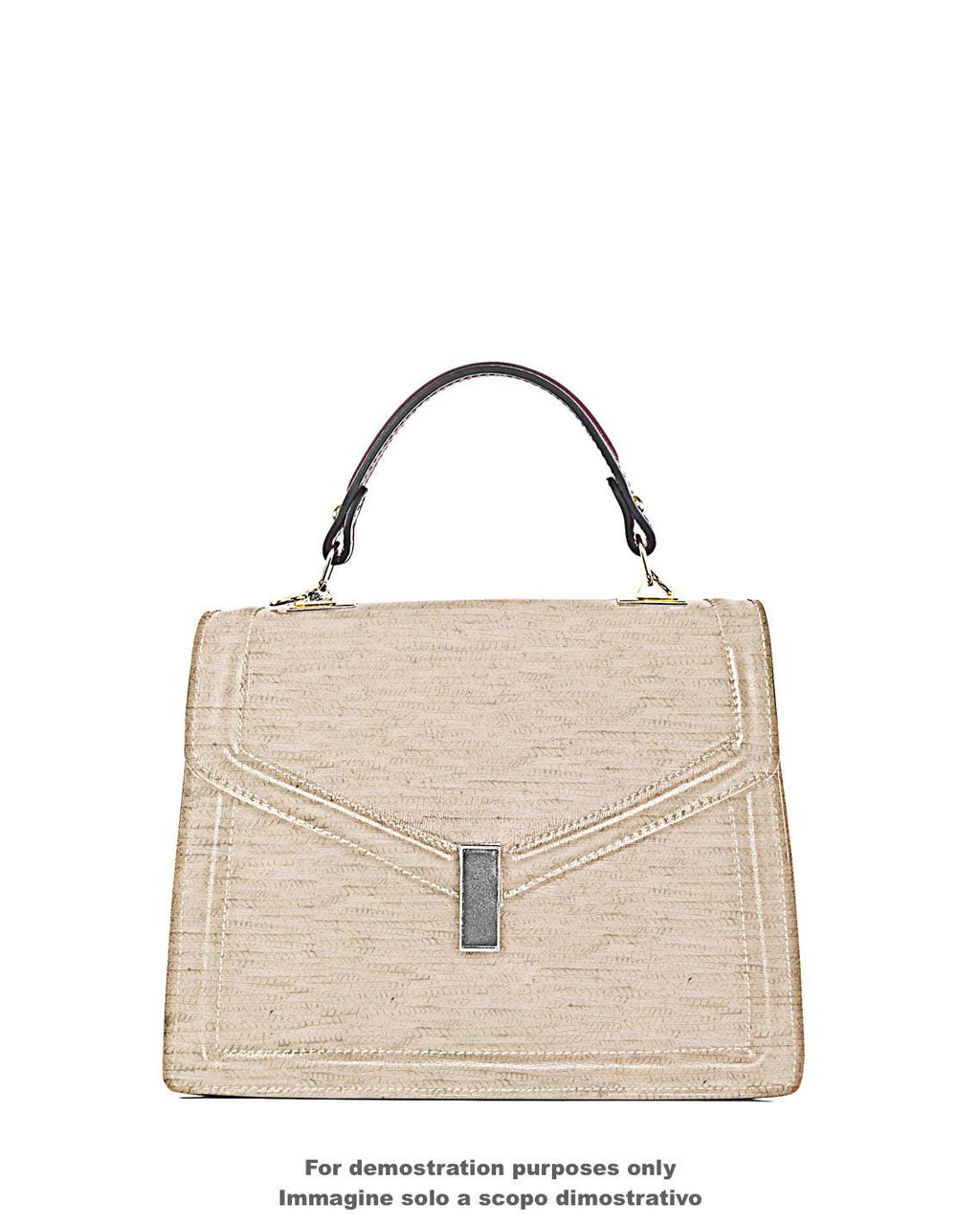 BRAID printed leather hide, cream cowhide - gold GLITTER, golden metallic soft calfskin for hobbyists B18142-MT(st) La Garzarara