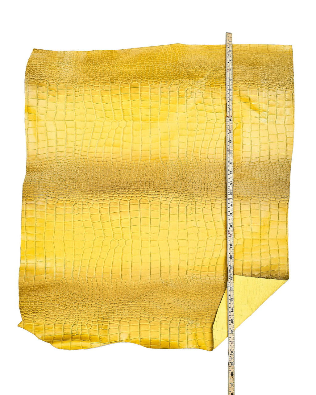 Soft Colorful Croc Embossed Italian Leather Hide, Colorful crocodile leather skin, supple Blue, Red & Yellow reptile B17960-ST LaGarzarara