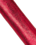 Red METALLIC PYTHON leather skin, glossy reptile printed goatskin, soft bright snakeskin B18202-MT(st) La Garzarara
