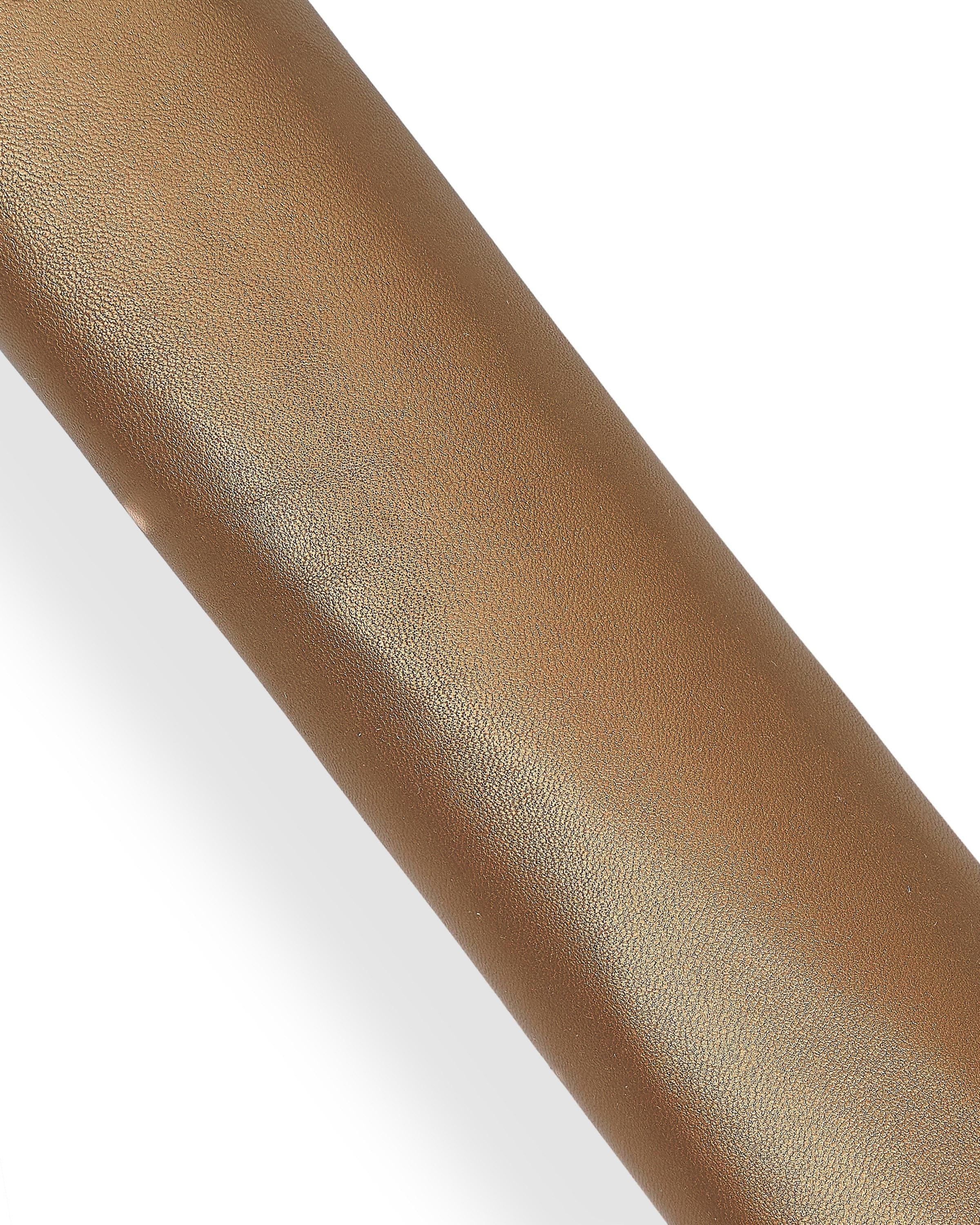 Soft Metallic gold lamb nappa leather skin, thin smooth lamb leather 0.6 0.7 mm, leather hide for fashion accessories B18269-MT La Garzarara