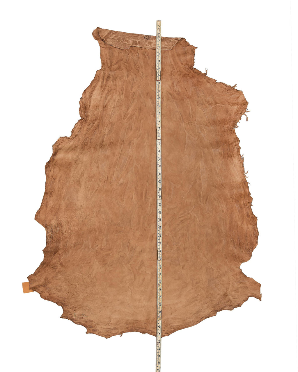Washed sheep leather skin beige brown, vegetable tanned nappa CRINKLED aged look, soft lamb aged hide B18077-VT La Garzarara