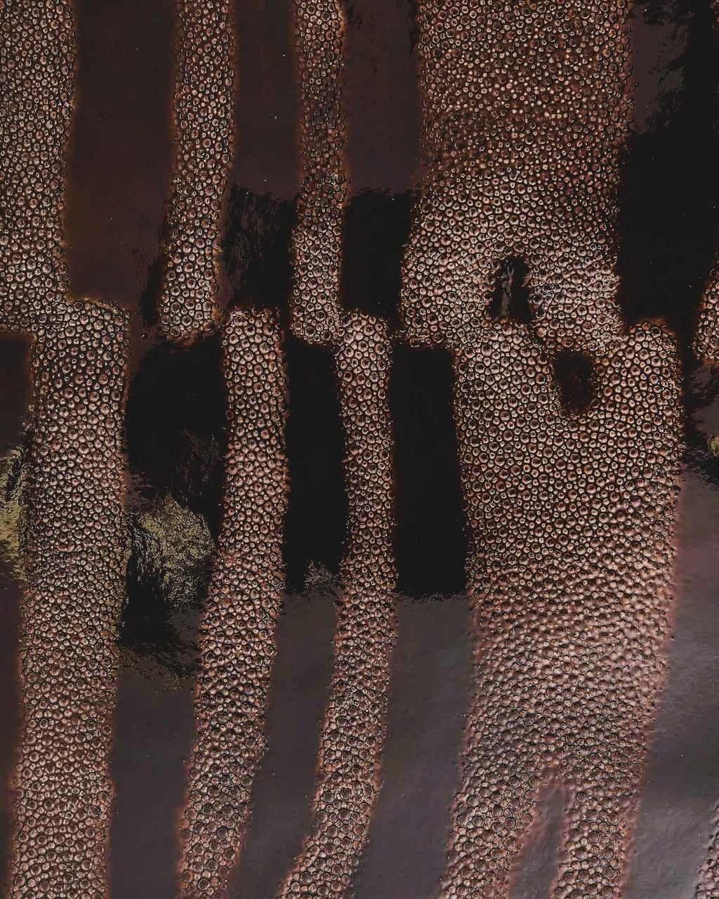 Brown zebra print leather hide, animal print patterned skin glossy finish, safari style leather for bags B18048-ST