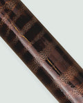 Brown zebra print leather hide, animal print patterned skin glossy finish, safari style leather for bags B18048-ST