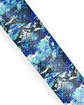 Python Leather Hide, Blue Animal Print Italian Leather, cow embossed snakeskin, Soft reptile Leather skin B17941-ST La Garzarara