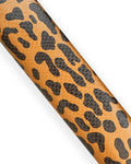 Brown leopard print leather hide, animal print leather skin textured grain, classic cheetah pattern B17940-ST La Garzarara