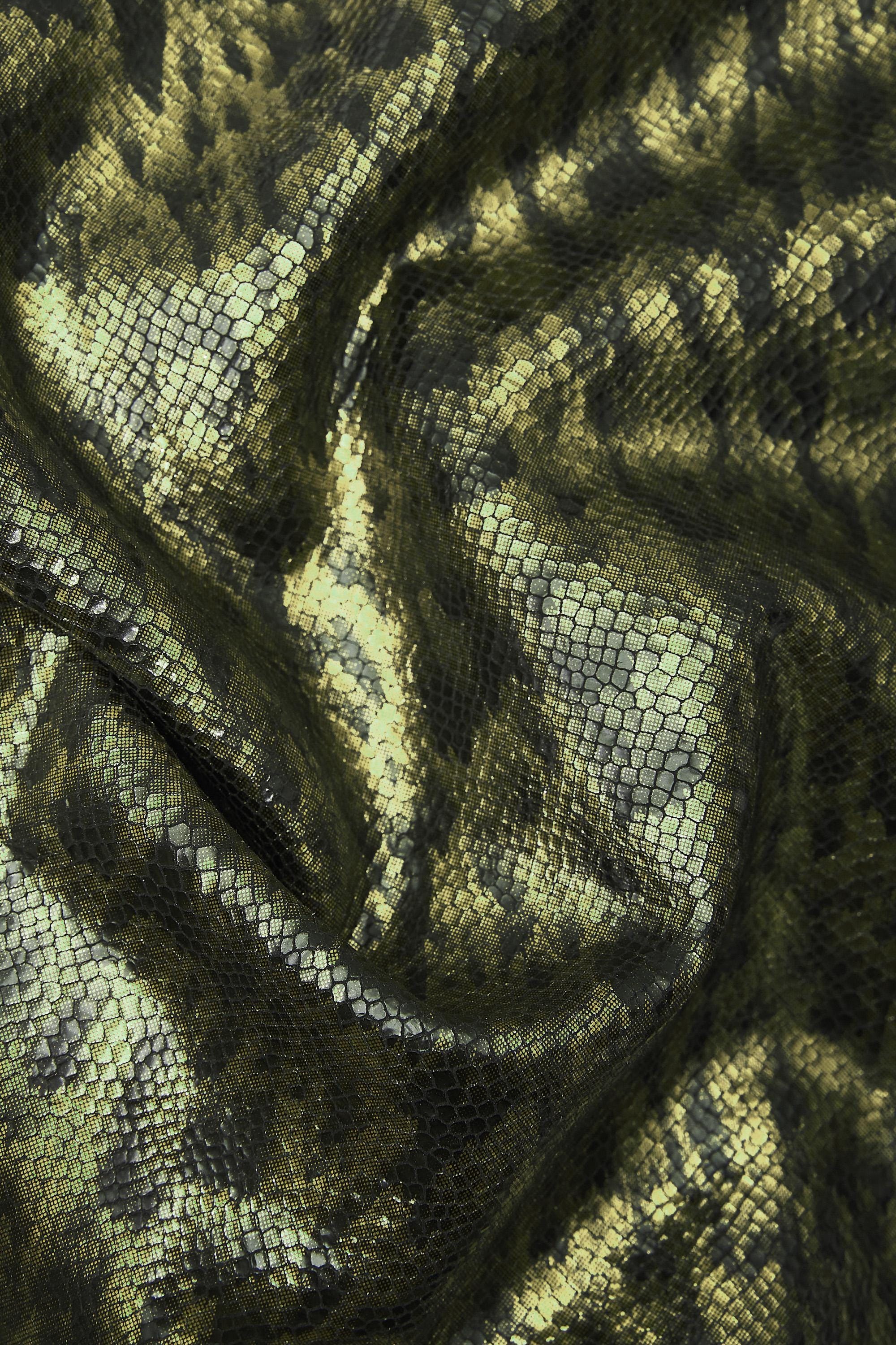 Python printed leather hide multicolor orange green burgundy brown blue, reptile textured goat skin B16561-MT(st) La Garzarara