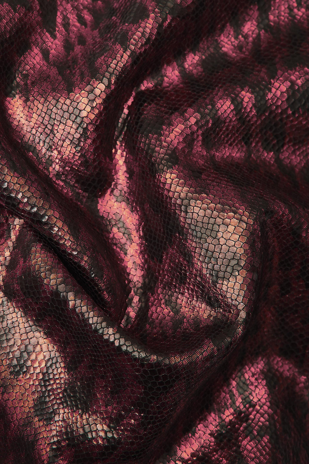 Python printed leather hide multicolor orange green burgundy brown blue, reptile textured goat skin B16561-MT(st) La Garzarara