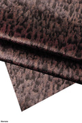 Python printed leather hide multicolor orange green burgundy brown blue, reptile textured goat skin B16561-MT(st) La Garzarara