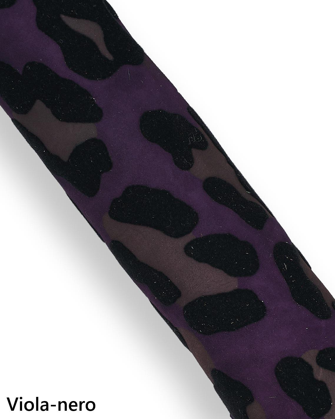 Animal printed leather skin, LEOPARD textured goatskin, FLOCK pattern on suede hide, ideal for crafting B18339-ST La Garzarara